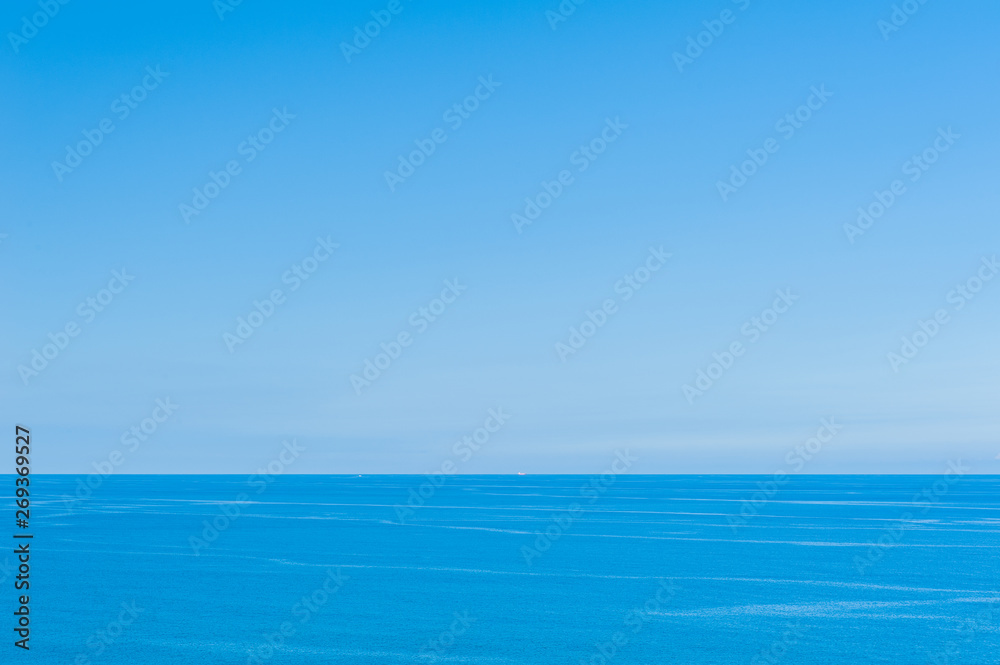 Pacific Ocean -  View of beautiful sky with clear blue sea