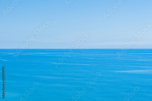 Pacific Ocean - View of beautiful sky with clear blue sea