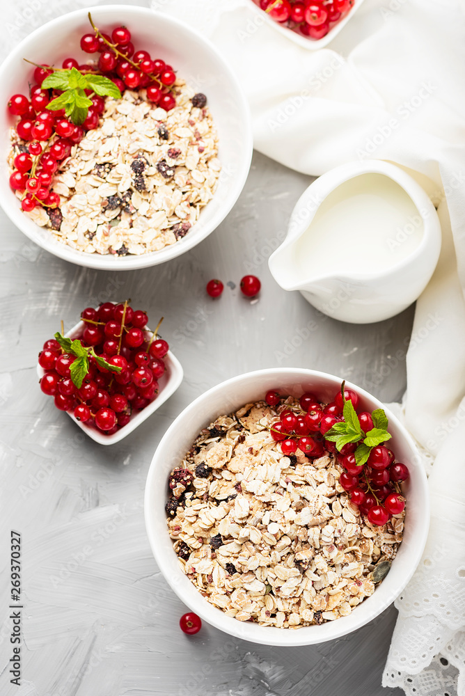 Homemade granola with currant Homemade granola with currant