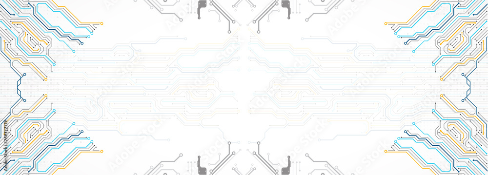 Obraz premium Abstract technology circuit board. Communication concept.