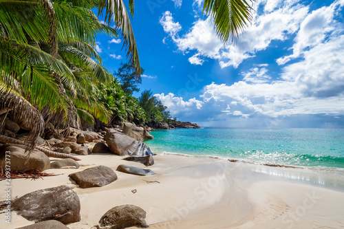 Fotografie, Obraz Perfect untouched tropical beach Seychelles