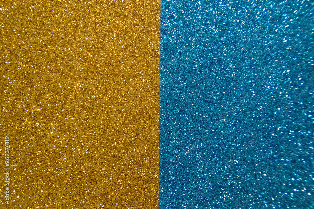 Blue and Gold glitter texture abstract background Blue and Gold glitter texture abstract background