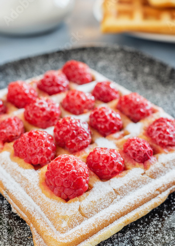 breakfast food honey banana pancake fruit fresh homemade raspberry