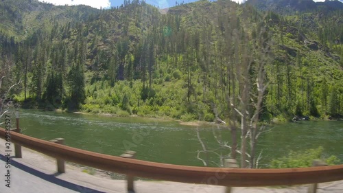 Highway 2 Summer Nature View of Washington Scenic Route photo