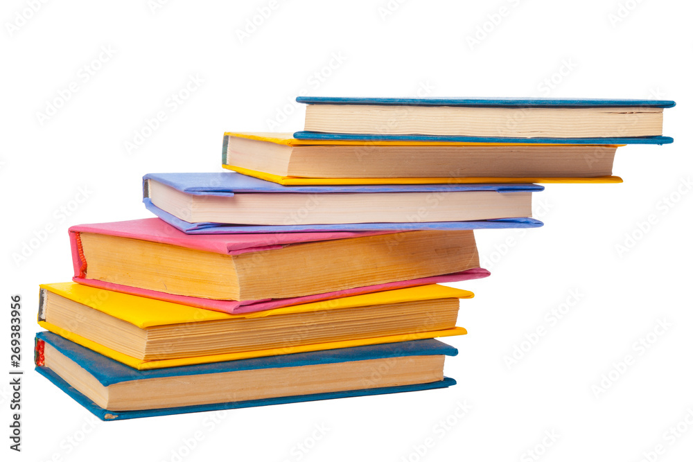 pile of books isolated on white background pile of books isolated on white background