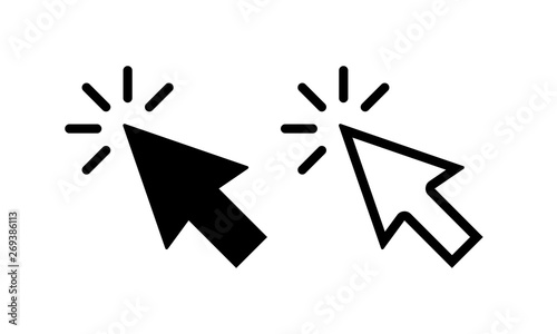 Cursor click icon symbol vector