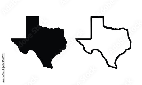 Texas Map Icon Vector