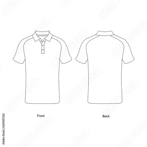 vector illustration of tshirts polo. Polo template vector.