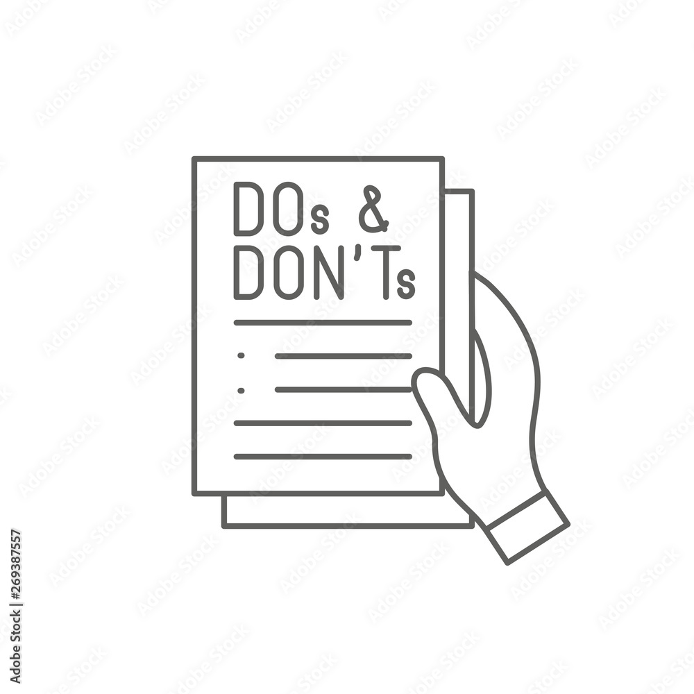 Do and Don't or Good and Bad Icons w Positive and Negative Symbols Do and Don't or Good and Bad Icons w Positive and Negative Symbols