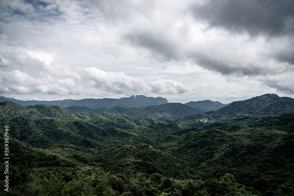 Blue sky high peak mountains fog hills mist scenery national park views at Phu Tub Berk, Khao Koh, Phetchabun Province, Thailand Blue sky high peak mountains fog hills mist scenery national park views at Phu Tub Berk, Khao Koh, Phetchabun Province, Thailand