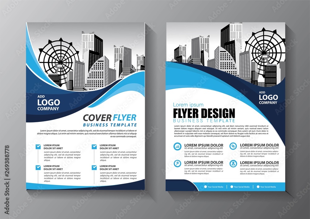 Business abstract vector template. Brochure design, cover modern layout, annual report, poster, flyer in A4 with colorful triangles, geometric shapes for tech, science, market with light background