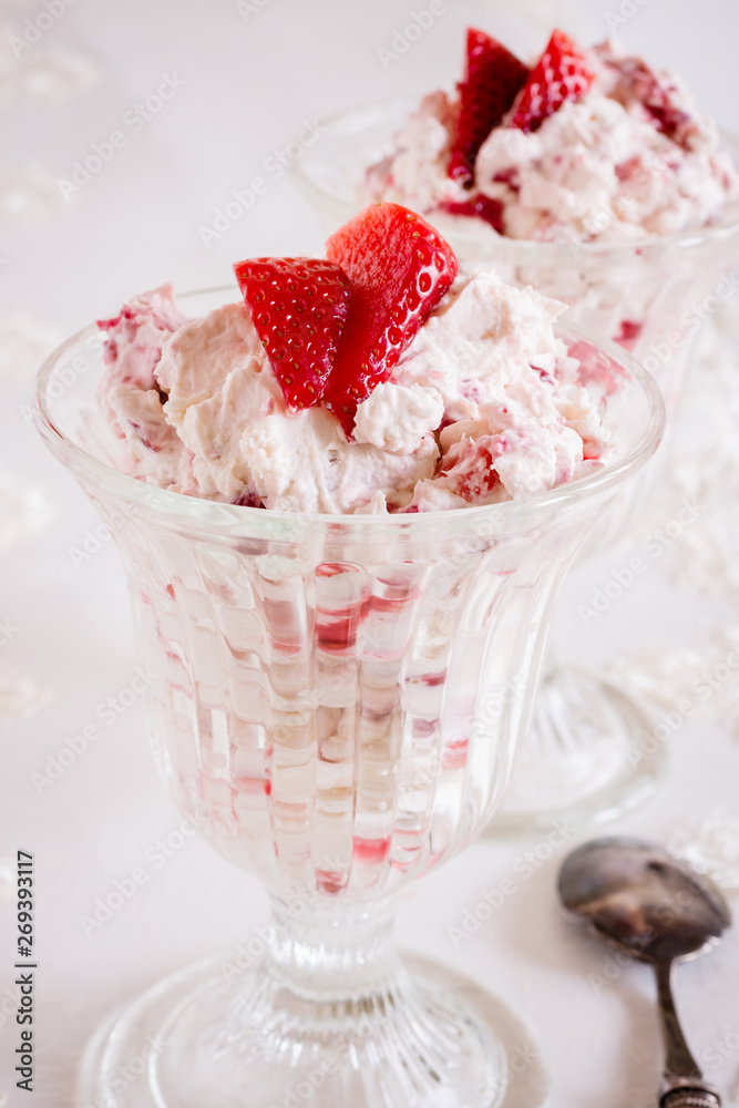 Eton mess a traditional English summer dessert made with strawberries