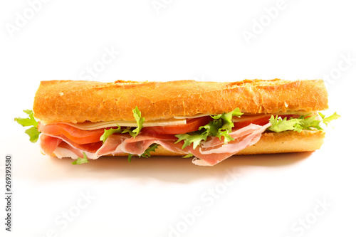 sandwich with ham  cheese and tomato