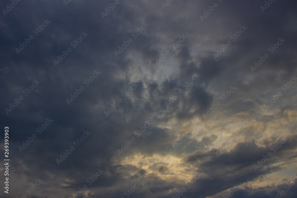 Beautiful photo of clouds in the blue sky, A flock of little clouds