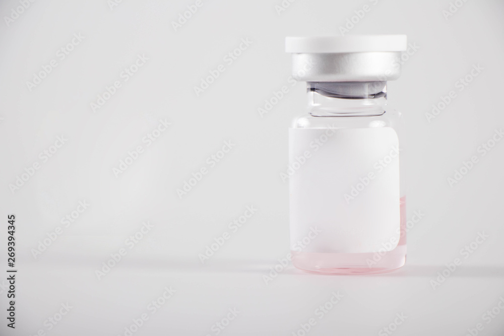 Botox medicine bottle on a white background Botox medicine bottle on a white background