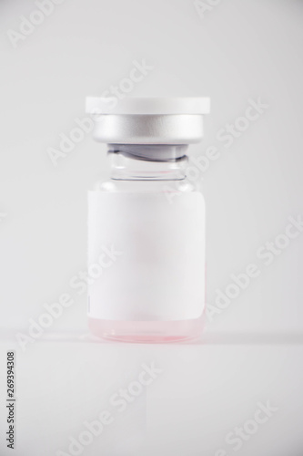Botox medicine bottle on a white background
