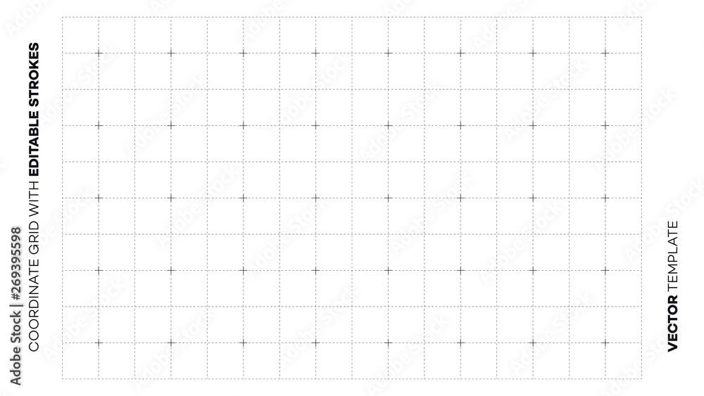 Abstract Empty Blueprint With Editable Outline Strokes. Vector Template.