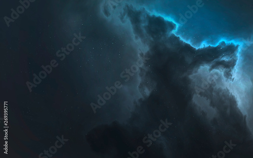 Nebula in deep space. Gas and dust clouds. Elements of this image furnished by NASA © Vadimsadovski