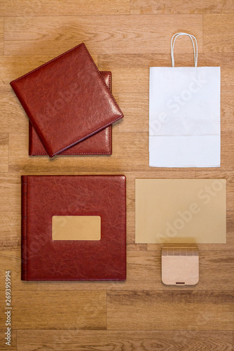 This photo shows a photo book. Photobook genuine leather. Leather. Photo products.