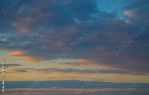 A flock of little clouds, Beautiful photo of clouds in the blue sky © Игорь Глущенко