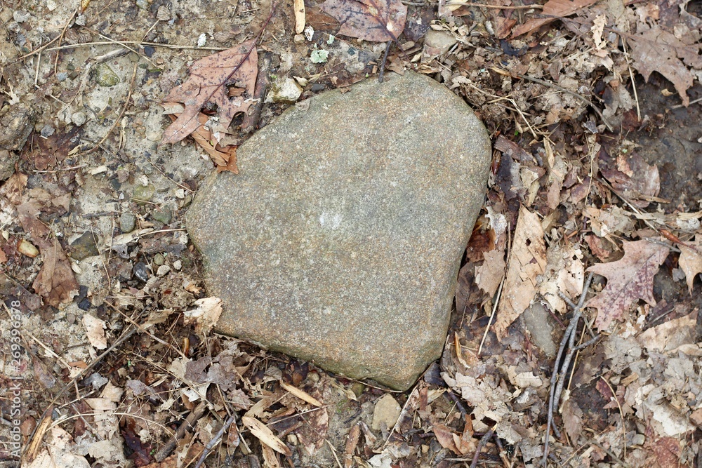 A close view of the big rock on the ground surface. A close view of the big rock on the ground surface.