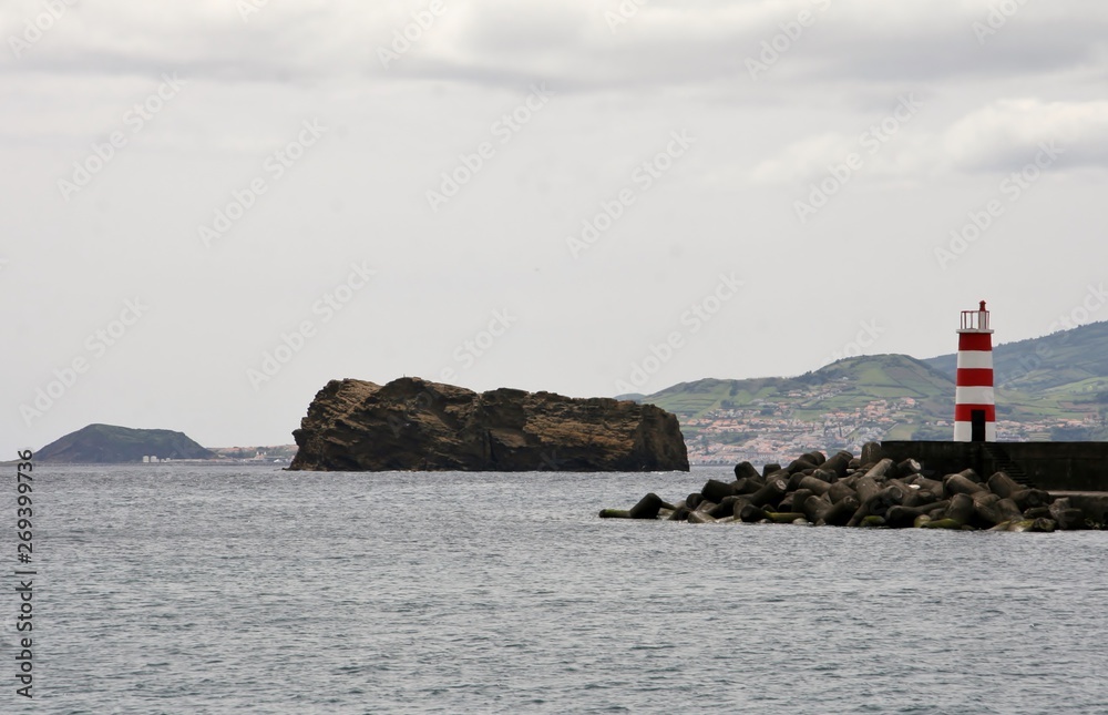 Paisagem da Horta, ilha de Faial, Açores, Portugal