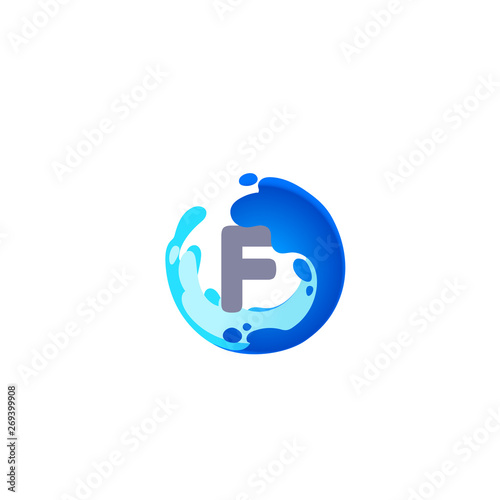 F Letter alphabet logo template