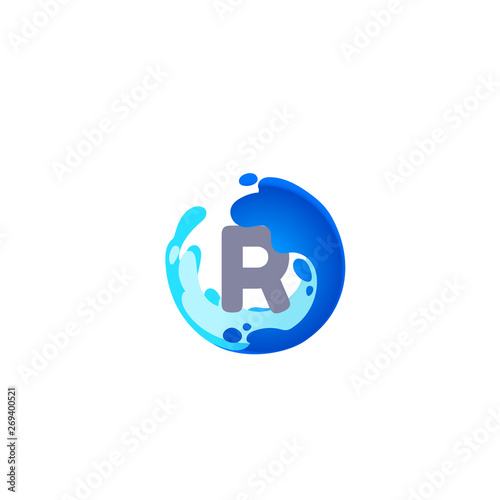 R Letter alphabet logo template