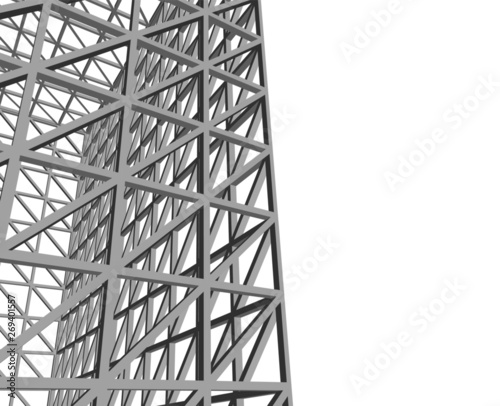 Building 3d structure. Architectural background