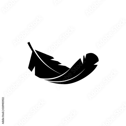 Feather vector icon. 