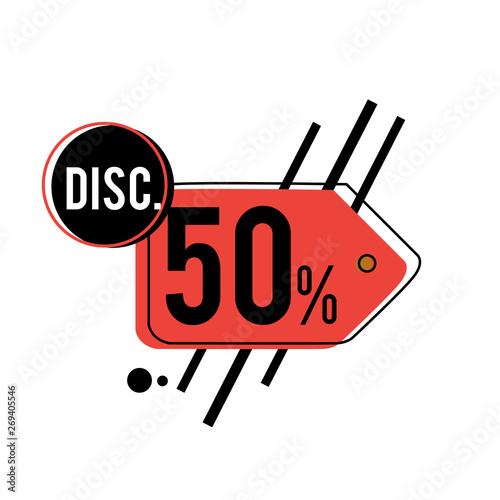 Diiscount Label, Special Discount, 70% 50% 80% off Vector Template Design Illustration