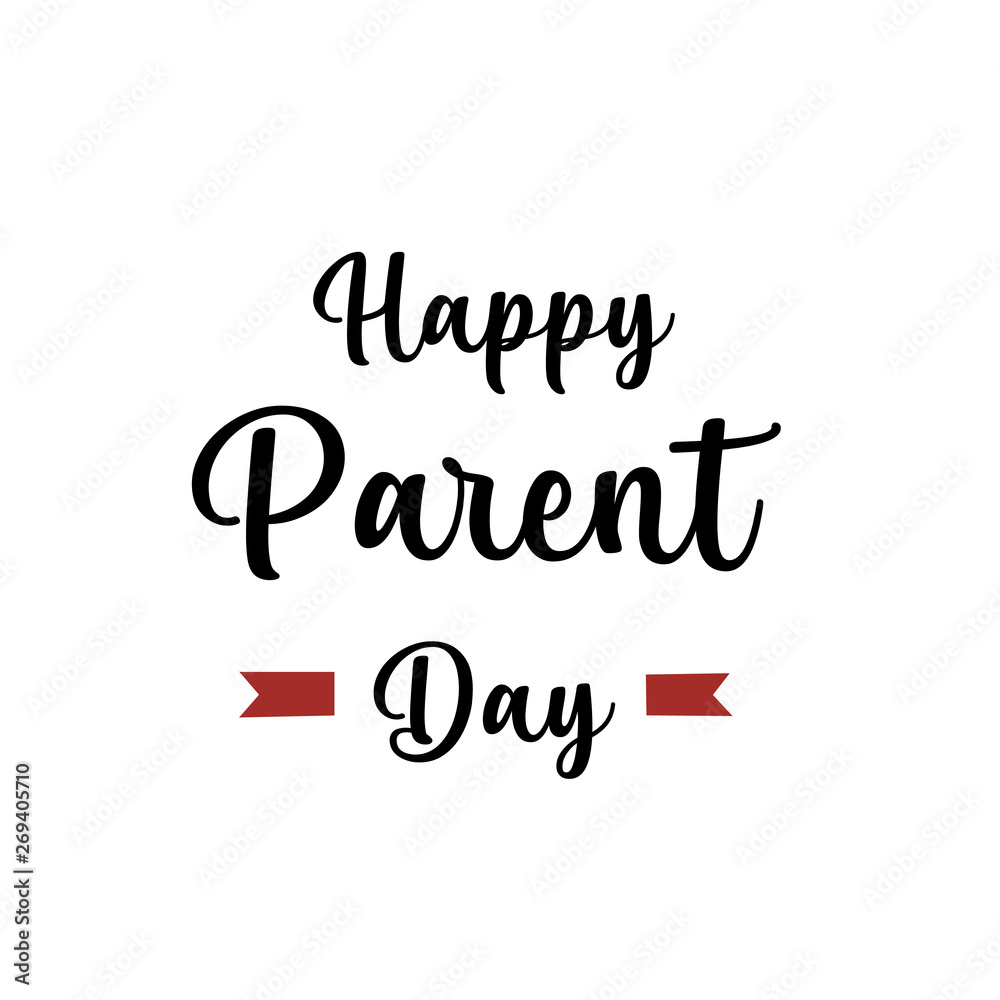 Happy Parents Day Greeting Card Vintage Vector Template Design Background Illustration