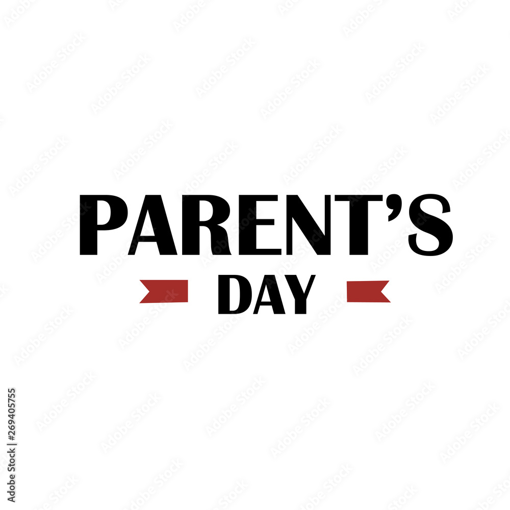 Happy Parents Day Greeting Card Vintage Vector Template Design Background Illustration