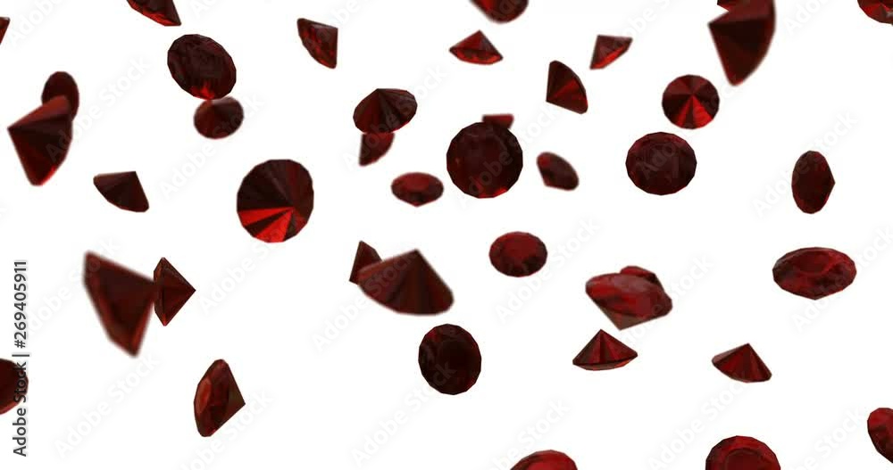 red diamonds ruby falling slow motion red diamonds ruby falling slow motion