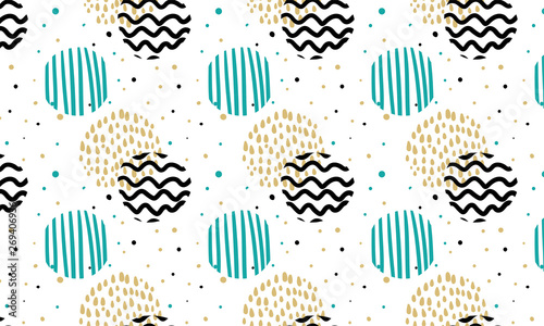 Abstract blue and gold pattern