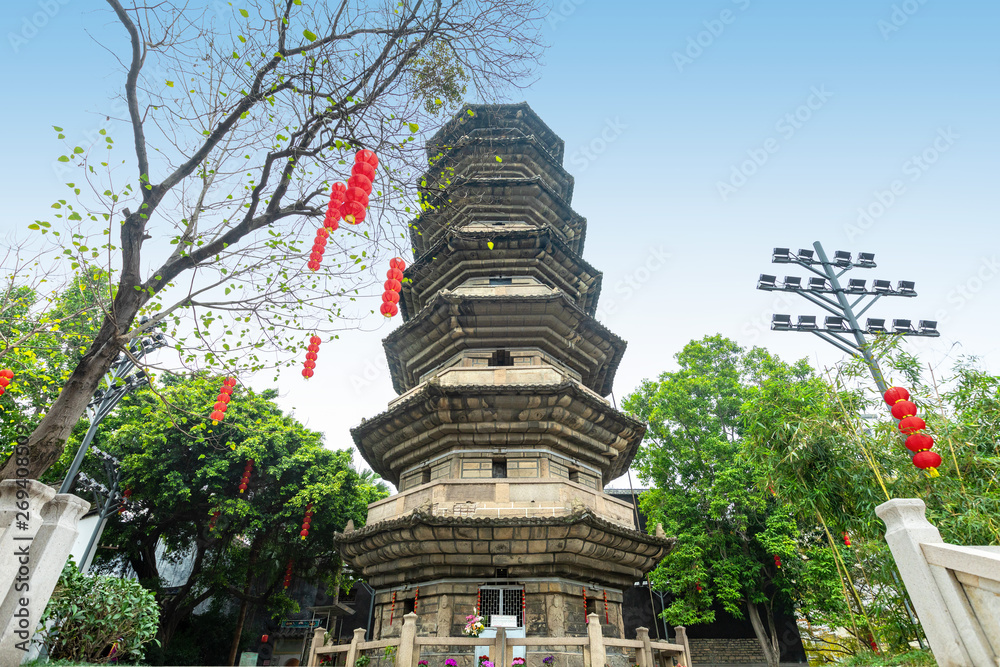 Black Pagoda, it is a scenic spot Fuzhou of Fujian, China