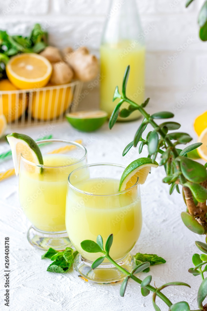 Ginger Mint Lemonade with Lime Ginger Mint Lemonade with Lime