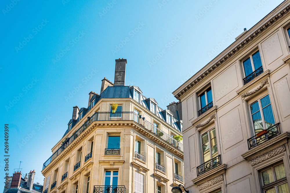Fototapeta premium old fashioned paris france - with space for text or image