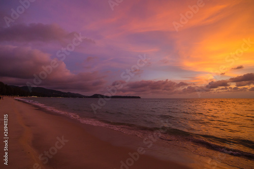 Sunset on the beach in Thailand