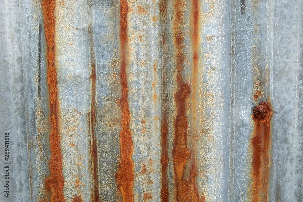 Old zinc wall surface Fence