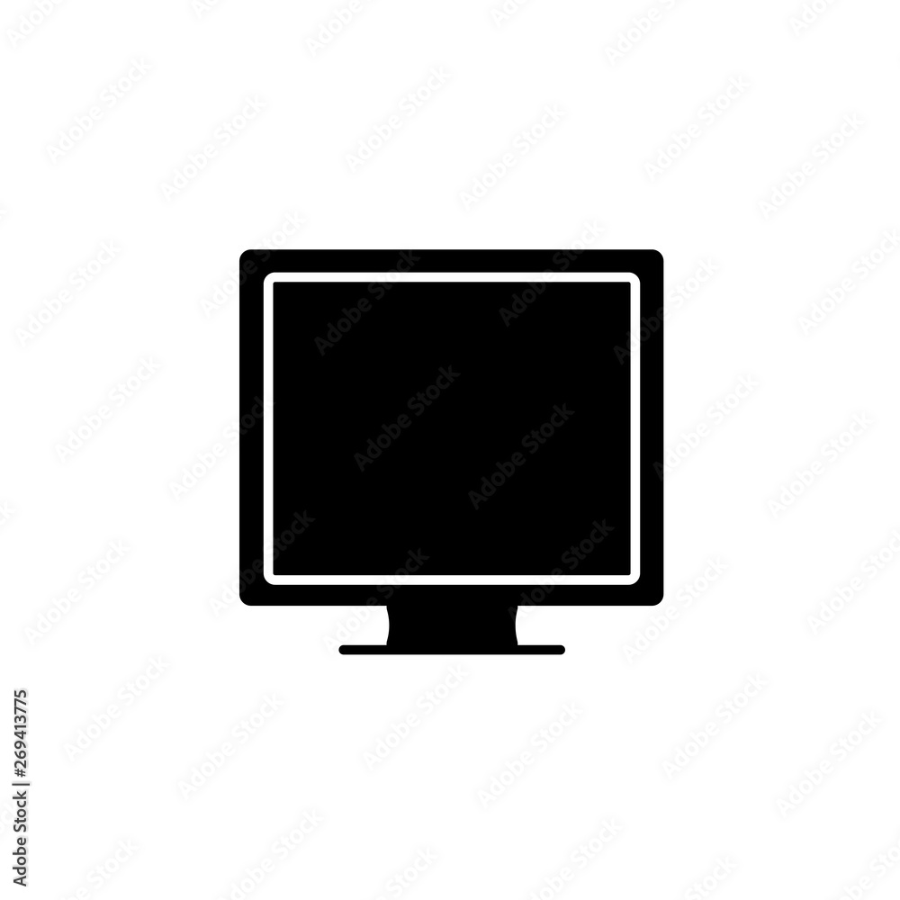 Computer monitor icon. Flat PC symbol. Vector illustration, EPS10. Computer monitor icon. Flat PC symbol. Vector illustration, EPS10.