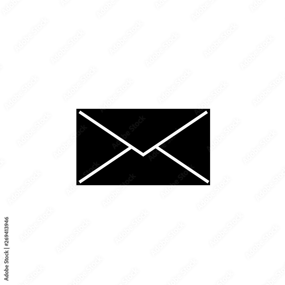 Mail black simple icon. Vector Mail black simple icon. Vector