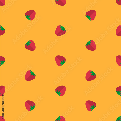 Strawberry Pattern with a beautiful flat background