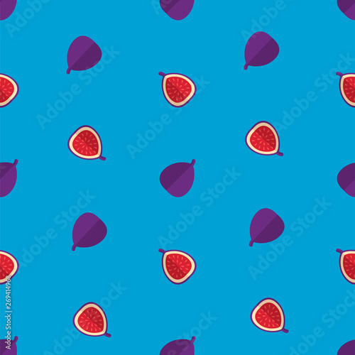 Fig Pattern with a beautiful flat background