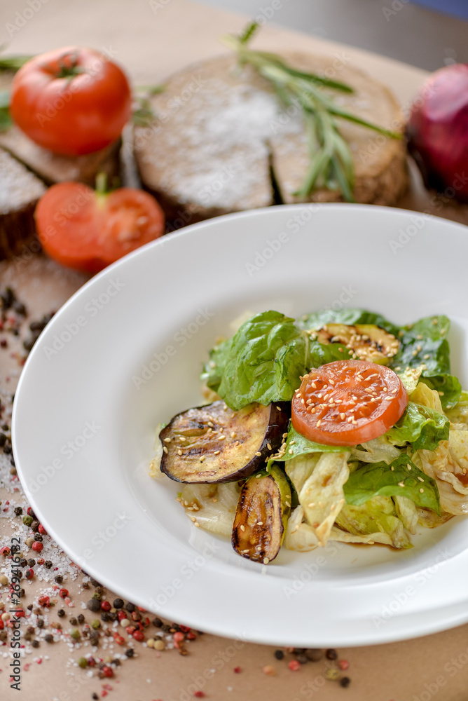 salad with chicken and vegetables salad with chicken and vegetables
