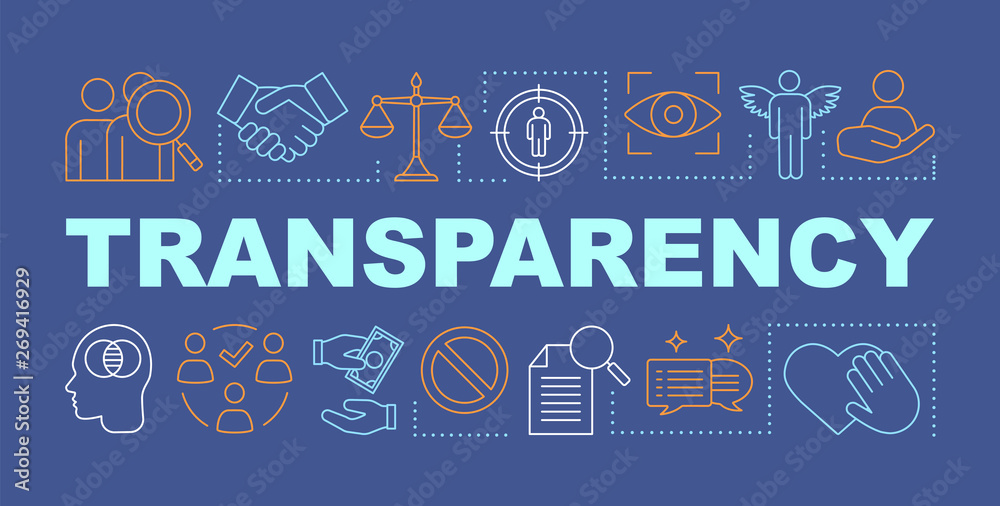 Transparency word concepts banner Transparency word concepts banner