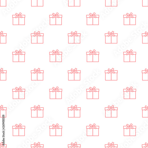 Seamless pattern with gifts boxes.