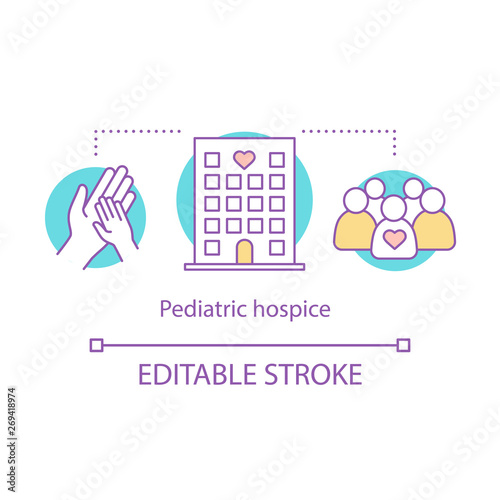 Pediatric hospice concept icon