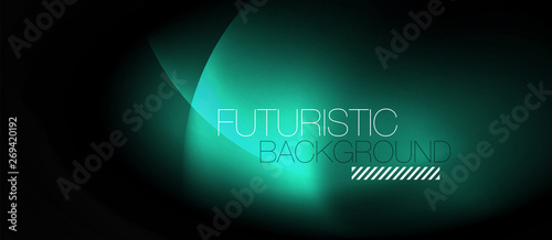 Shiny neon circles abstract background