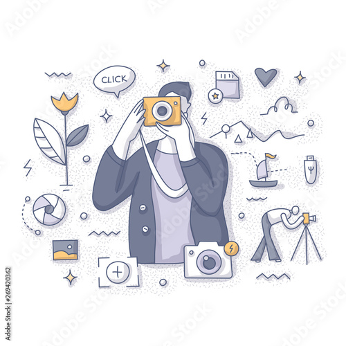 Photographer Taking Pictures Concept
